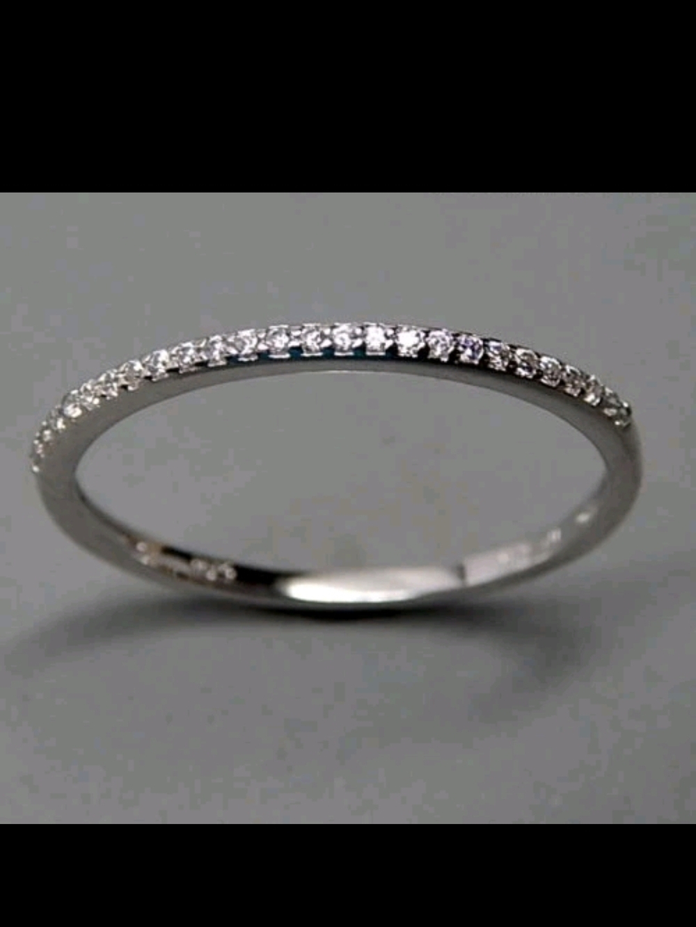 Sterling Silver Cubic Zirconia Stackable Ring